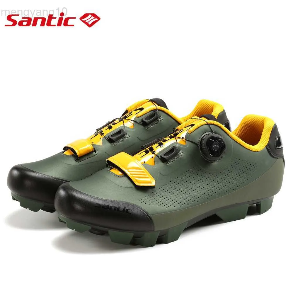 Calzature da ciclismo Santic Ciclismo Lock Shoes 2023 New Outdoor Riding Sports MTB Bike Bicicletta Road Ridling Air Holes Lock Shoes Uomo Donna Asian Size HKD230706