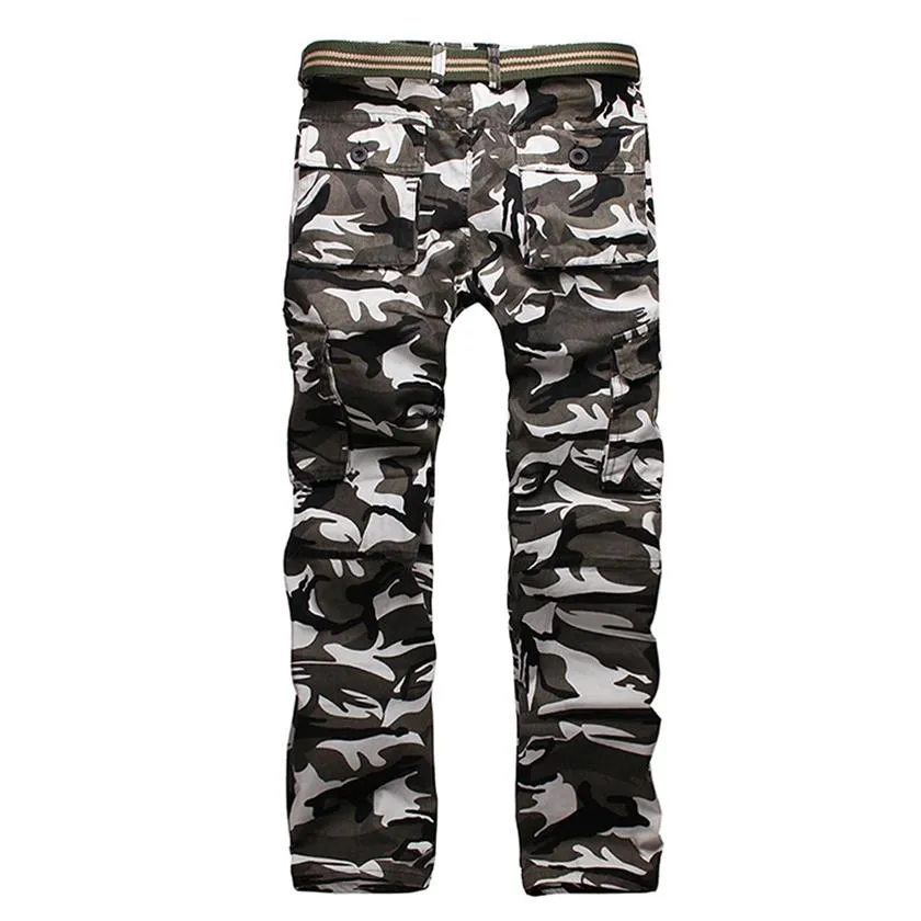 heren nieuwe collectie camo broek stijlvolle slanke elastische taille broek marineblauw groen zwart camouflage maat 2840 met hoge kwaliteit jeans1519