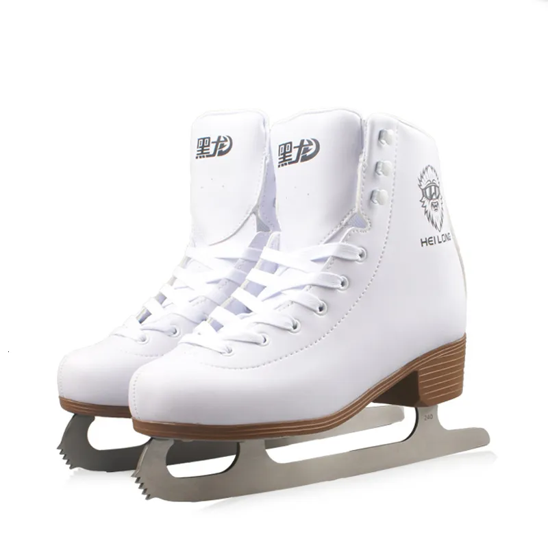 Patins de gelo 1 par de sapatos de patinação artística de inverno lâmina pvc engrossar quente macio seguro à prova dwaterproof água para iniciantes homens mulheres crianças patines 230706