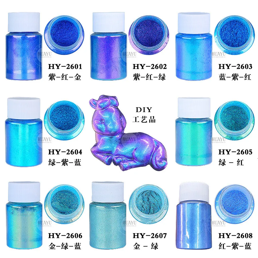 Nail Glitter 10G Jar CHAMELEON CHROME NAIL ART PIGMENT Mirror Chameleon Pigment Chrome Pigment Powder Mirror Nail Chameleon Chrome Powder 230705