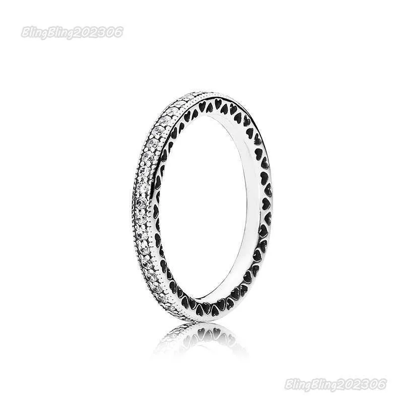 2023 NIEUWE Echt 925 Sterling Zilveren CZ Diamanten RING met Originele Doos fit Pandora Wedding Ring Engagement Sieraden voor Vrouwen