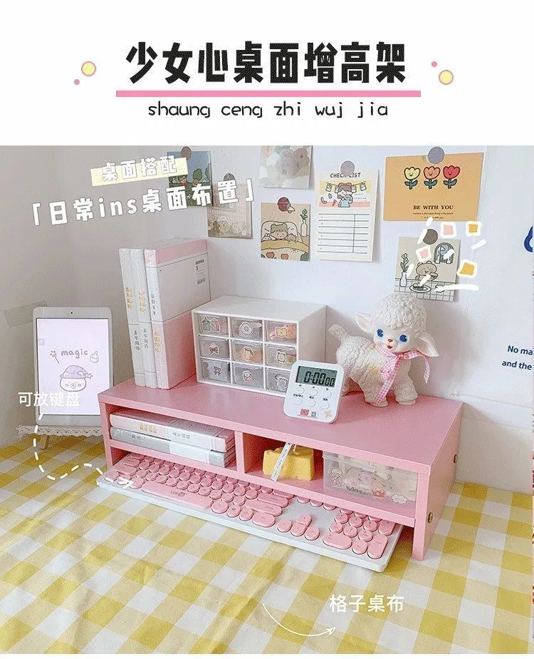 Disk Rack Pink Wholesale Other Desk Accessories Pink Computer Monitor Increased Rack ...