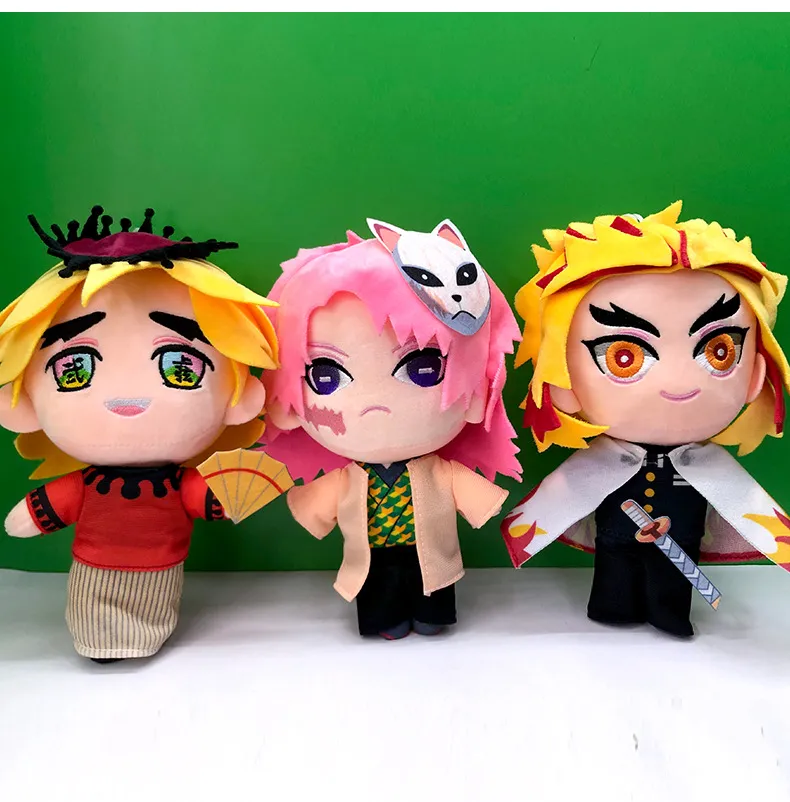 Wholesale cute Demon Slayer Standing plush toy children's game Playmate Holiday gift room decor