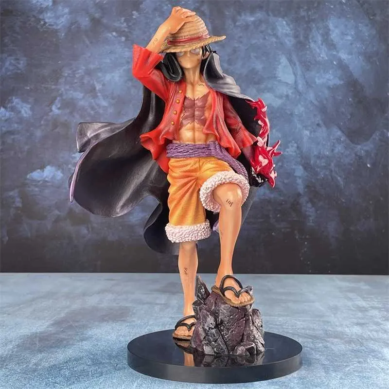 Anime Manga GSF Ny One Piece Luffy Anime Figur Monkey D. Luffy Actionfigur 25 cm PVC Samlarmodell Dockleksaker Presenter L230706 L230706