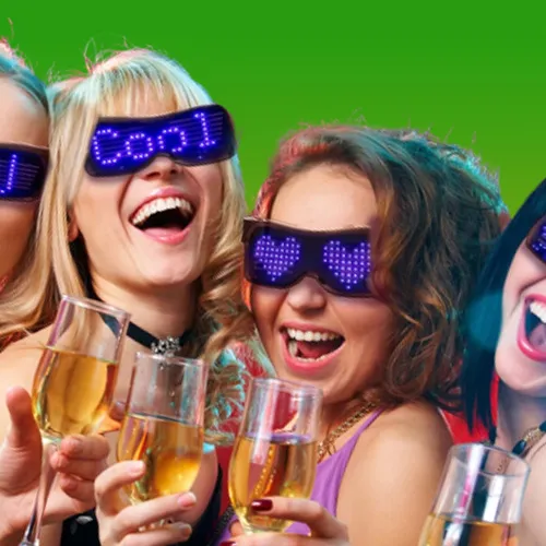 Glasses that light best sale up to music