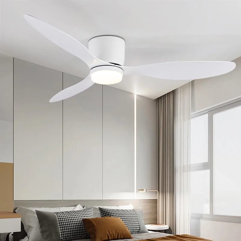 Vloer Plafondventilatoren Alleen 42 Inch 52 Afstandsbediening Koelventilatoren Lamp Ontwerp Plafondventilator Met Licht Wit hout Zwart Kleur FAN