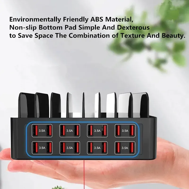 Station De Charge USB 16 Ports 150W - Chargeur Universel Multi-appareils Avec Support Tablette, Ventilateur Intégré