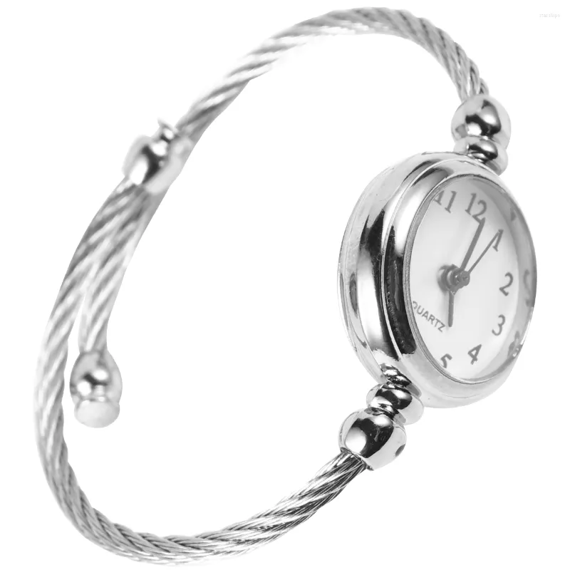 Armbandsur Digitala klockor Klockor: Dress Watch Waterproof Creative Wrist Round Watch- Silver