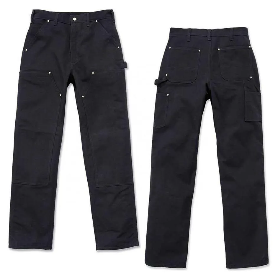 AMIRI logo-embroidered carpenter trousers - Black
