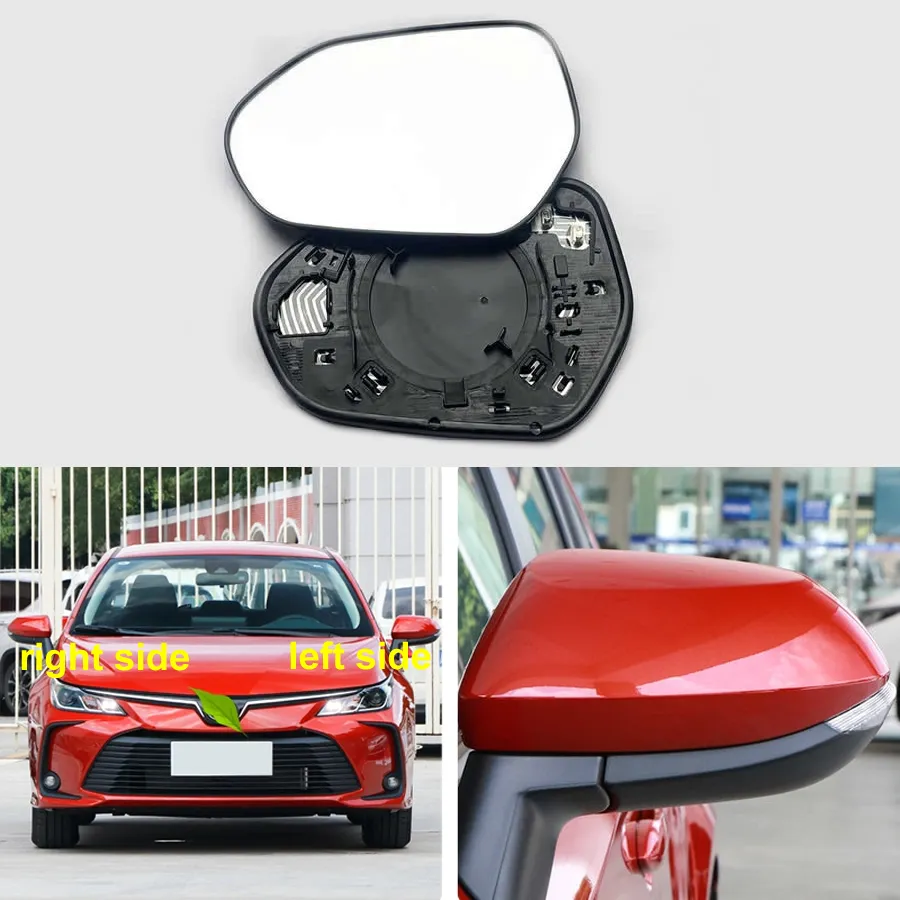 Pour Toyota Corolla 2019 2020 2021 accessoires de voiture rétroviseurs latéraux lentille réfléchissante rétroviseur lentilles verre avec chauffage 1 pièces