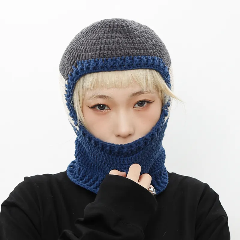 Y2K Knitted Ski Mask With Neck Knitted Neck Gaiter Fashionable