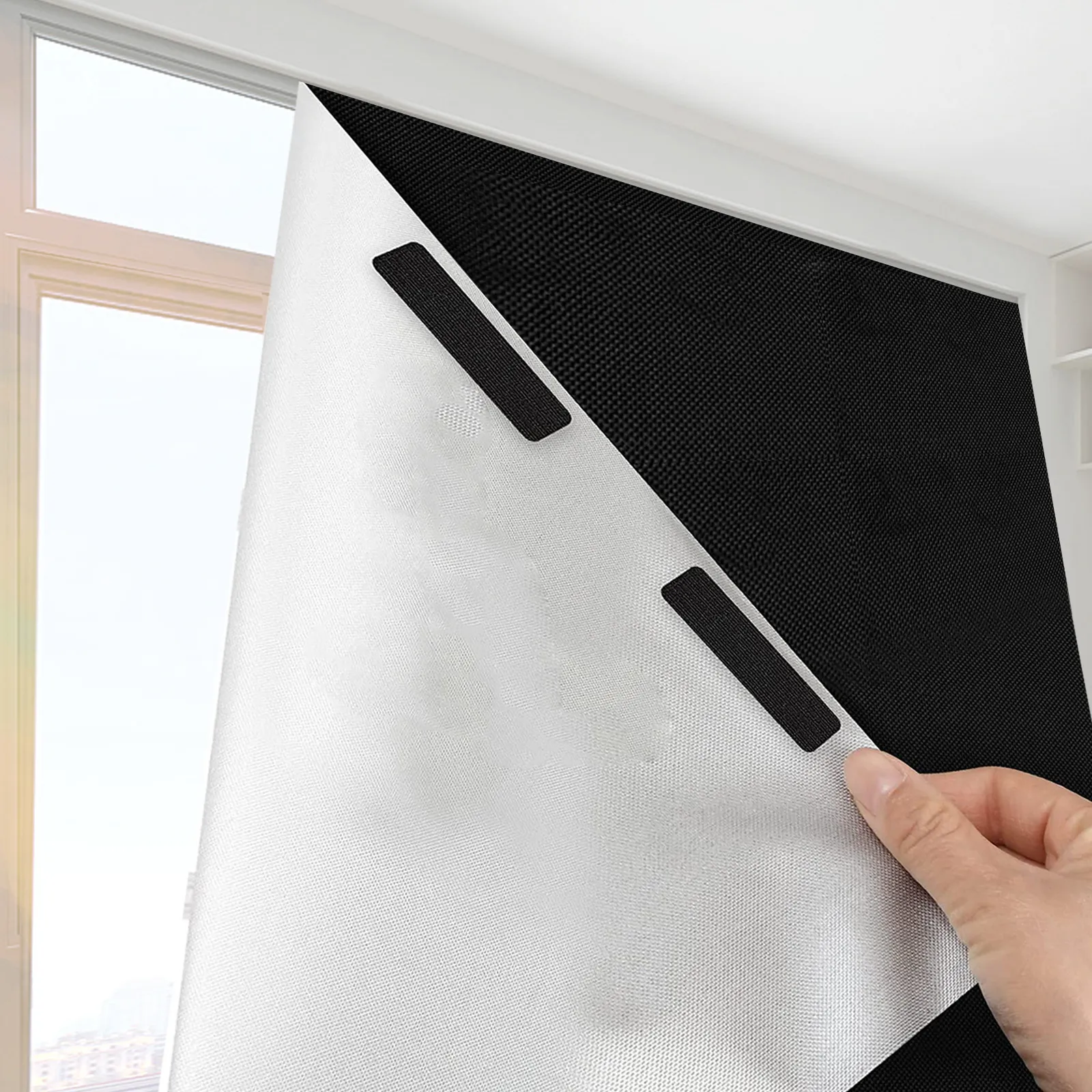 Window Film Removable 100% Light Blocking Darkest Window Cloth DIY Total Blackout Glass Privacy Darkening Window Tint Black Window Sticker 230707