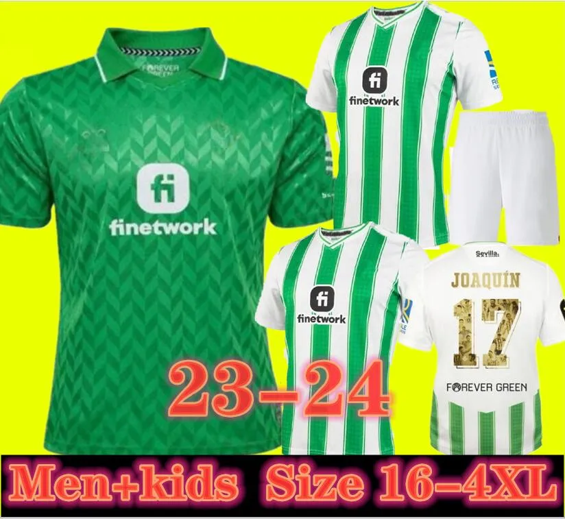 23 24 Real Betis 축구 유니폼 Fekir Forever Green Home Manga Corta Joaquin B.Iglesias Camiseta de Futbol Juanmi Estadio la Cartuja 2023 특수 편집 셔츠