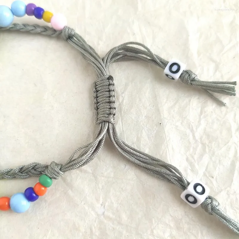 KPOP Accessories Weave Double Layer Letter Bracelet Korean