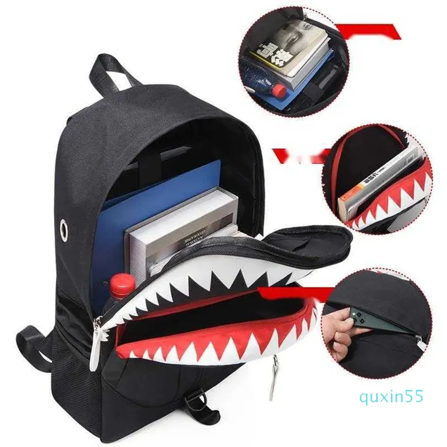 Leuchtender Rucksack Herren USB Rucksack Student Schultasche Persönlichkeit Mode