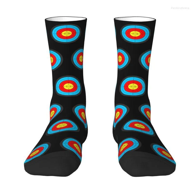 Men's Socks Kawaii Printing Shooting Target For Women Men Stretchy Summer Autumn Winter Archery Archer Darts Crew