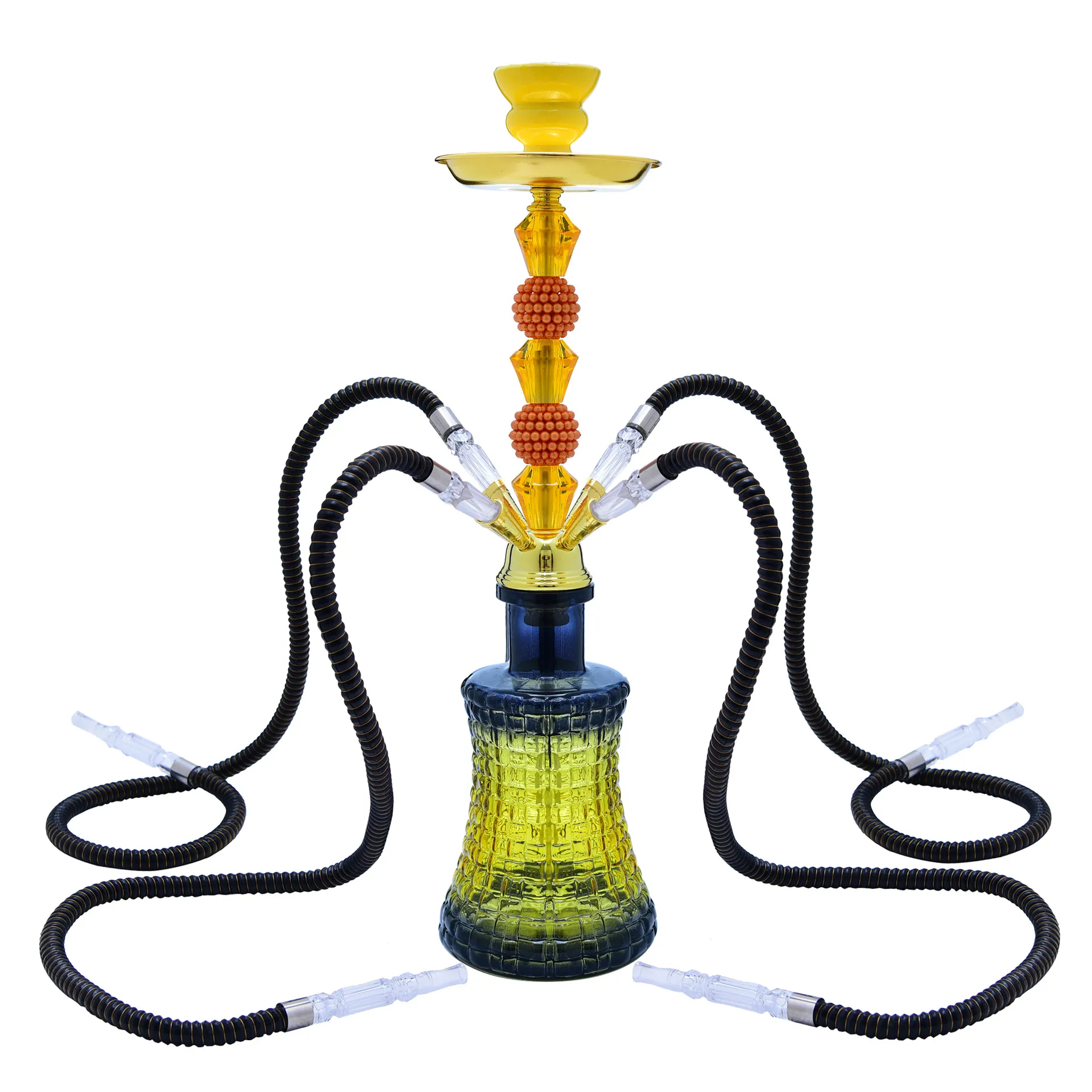 21,6 pollici Narghilè Set Glass Metal Bar night multiplayer Glass Shisha Beaker Fumo Nuovo sul mercato shisha Filtro per sigarette Arabian Oil Rigs Designer