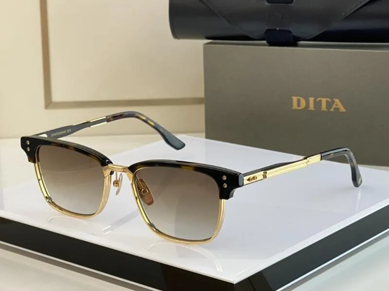 Realfine 5A lunettes Dita Statesman Six DTX132 lunettes de soleil de luxe pour homme femme avec lunettes boîte en tissu S1