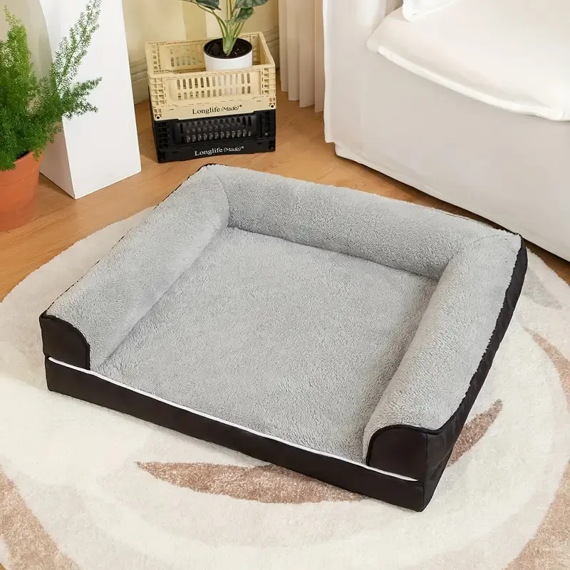 Canapé-lit pour animal de compagnie, lit adapté aux chiens et chats de taille moyenne, durable avec fond antidérapant/avec oreiller.