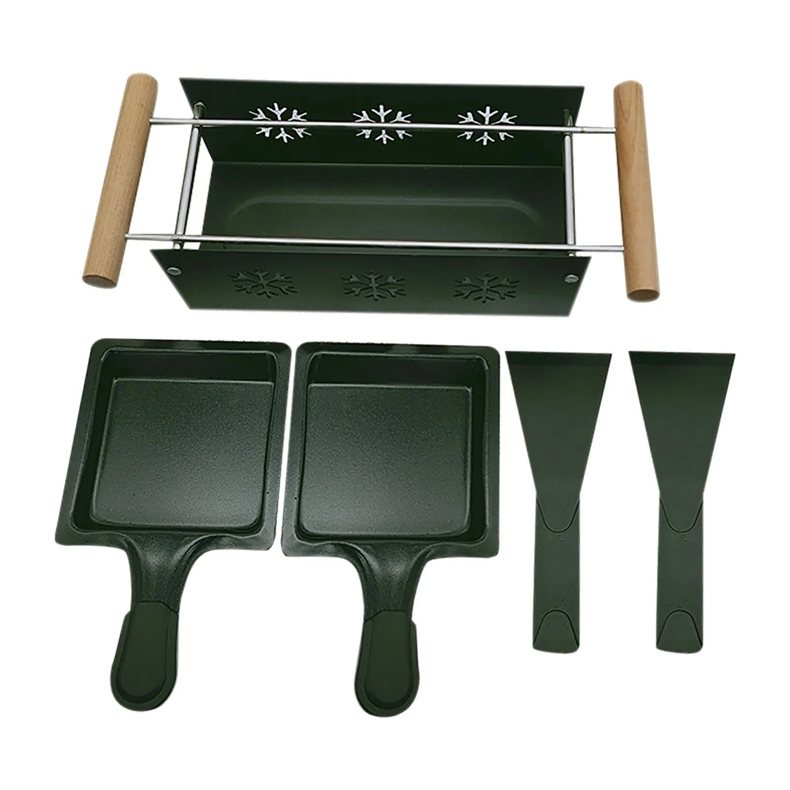 RoseFlower Mini Cheese Raclette With Foldable Wood