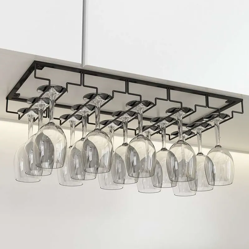 Under Cabinet Organizer For Wine Glasses And Ice Metal Bucket Home ...