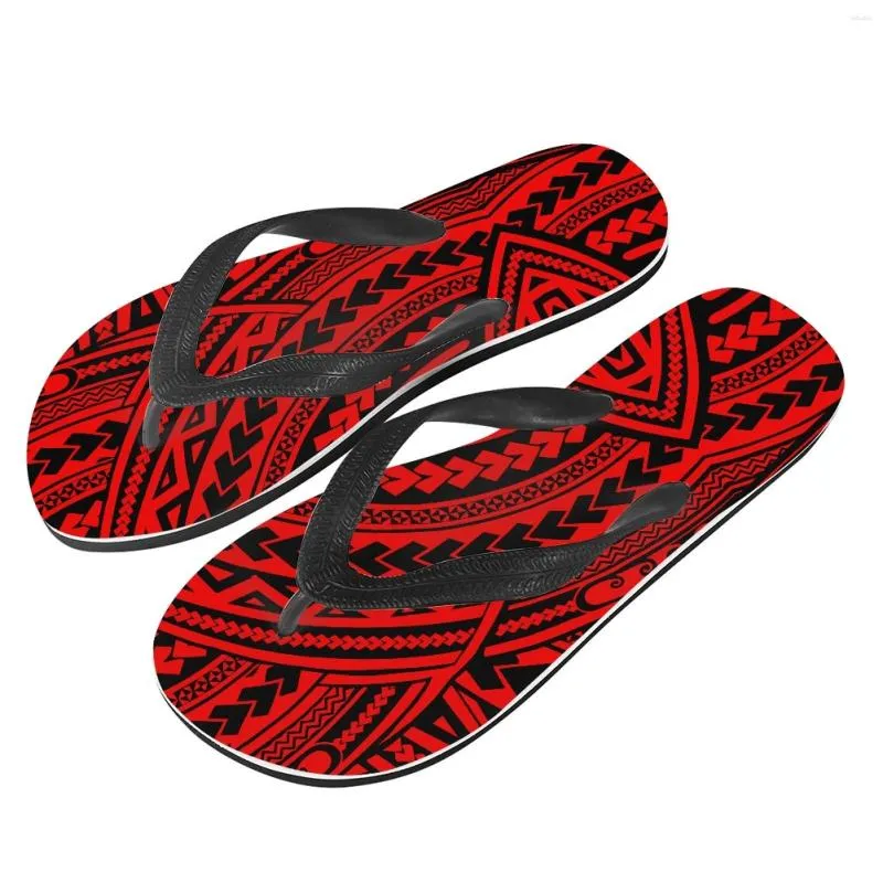 Slippers Polynesische Tribal Tongaanse Totem Tattoo Tonga Prints Mannen Stundents Slippers Mode Sandalen Zomer Strand Schoenen Vakantie