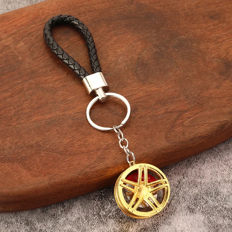 Creative Zinc Alloy Keychain Turbine Gear Hub Brake Disc Shock Absorber Caliper Car Metal Keychains Pendant Jewelry Gift