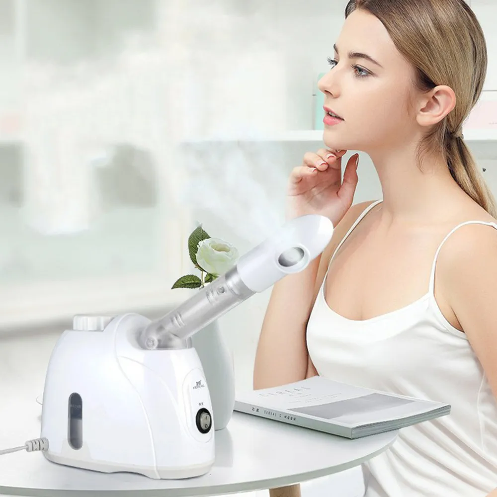 Steamer Steam Vaporizer Heat Mist Sprayer Nano Ozone Humidifier Moisturizes Skin Pores Cleansing Sauna Spa Steamer 230706