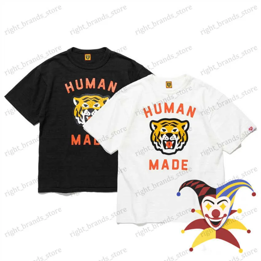 Herrt-shirts 2023SS Tiger Print Human Made T-shirt Men Kvinnor Bästa kvalitet T-shirt Top Tees T230707