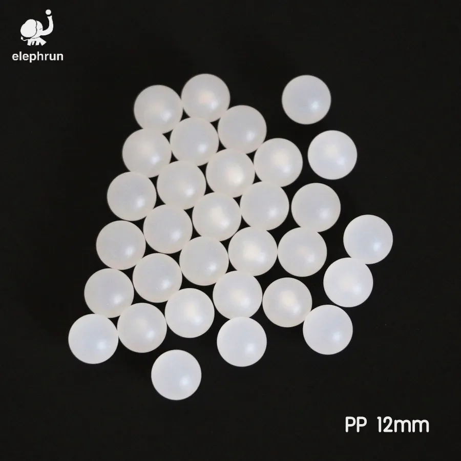 12mm Polypropylene ( PP ) Sphere Solid Plastic Balls for Ball Valves and Low Load Bearings, Flotage Valves and Fluid Level Indicator