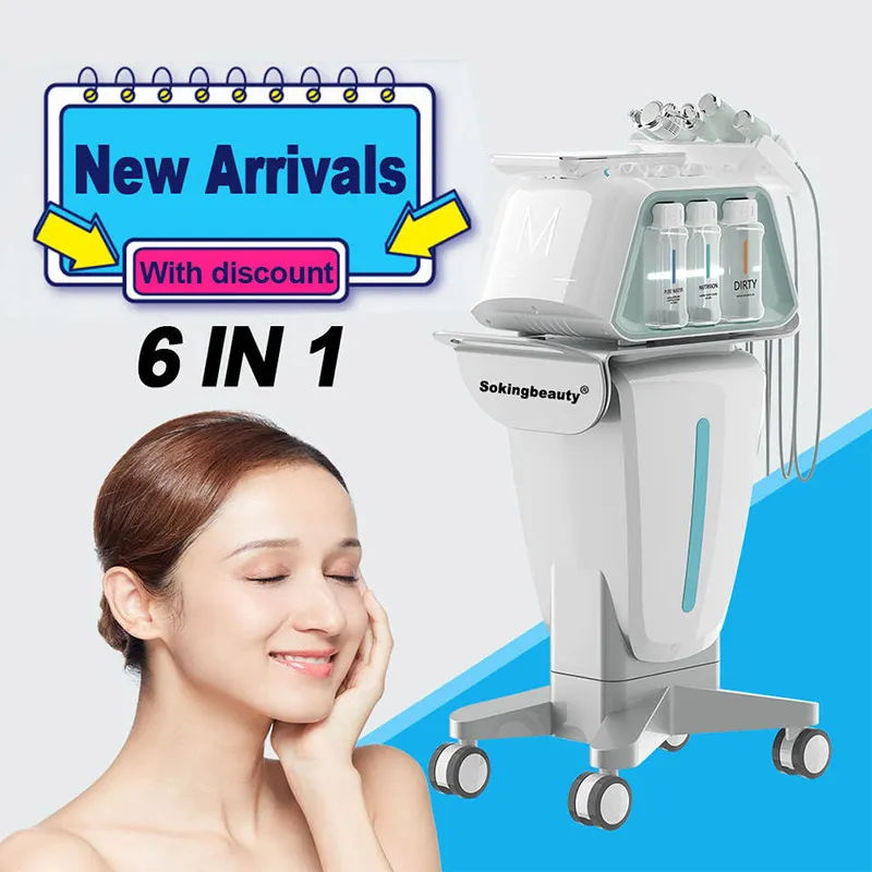 Hydra Beauty Machine M6 RF Ultrasound Microdermabrasion With Plasma Pen 6 In 1 Hydra Oxygen Jet Peel Facial Water Skin Care Face Lifting Facial Cleansing