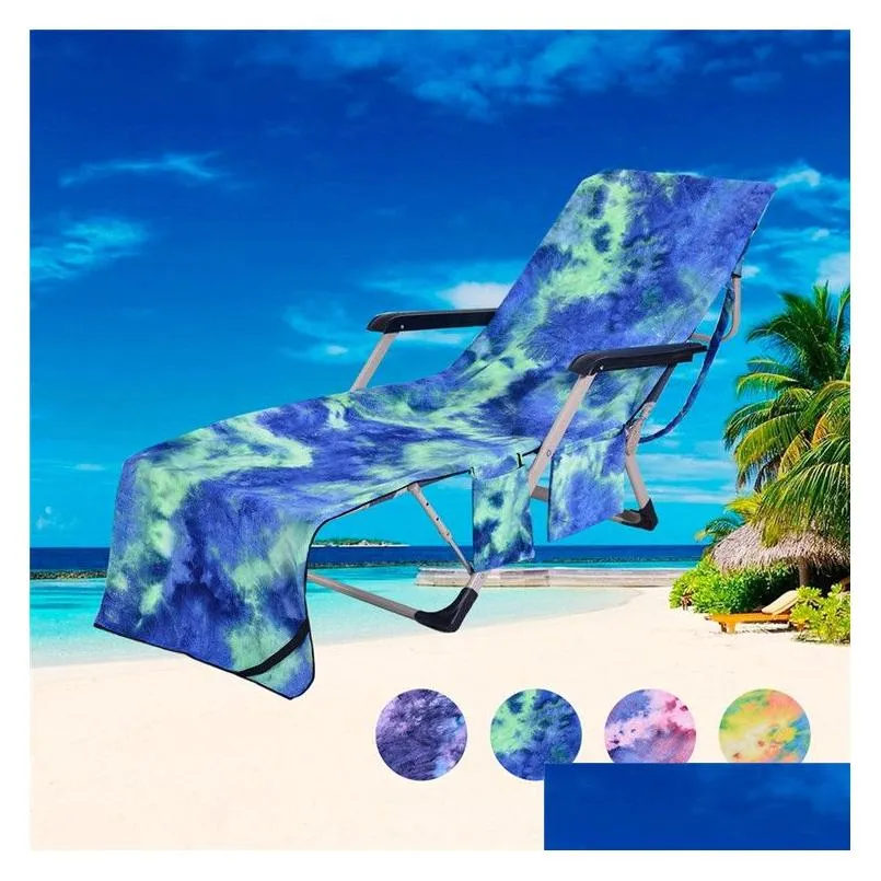 Bath Towel Selling Superfine Fiber Beach Chair Recline Er Tie-Dyed T9I0094 Drop Delivery Home Garden El Supplies Dhjvr