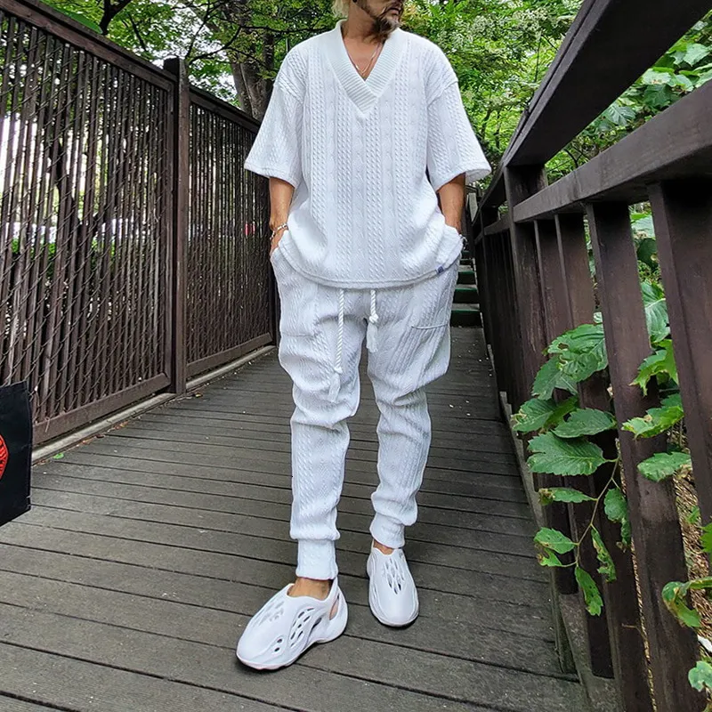 u oversized knitted half sleeve t shirt