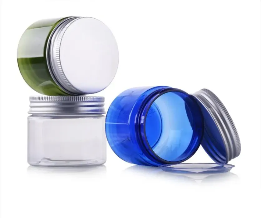 50ml Clear Bottom Aluminum Cap Empty Cream Cosmetic Jar Small and Portable