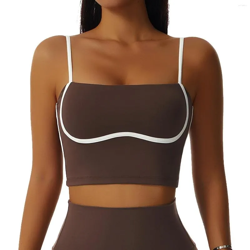 Yoga tenue femmes extensible Compression doux séchage rapide peau Fit sport soutien-gorge 2023 Sexy Fitness course en plein air