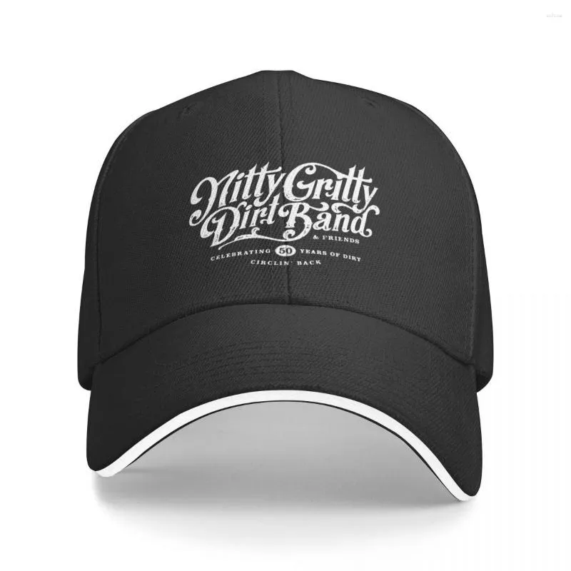 Ball Caps Nitty Gritty Dirt Band, 50 yıllık Circlin Geri Beyzbol Kapağı Bobble Hap Hip Hop Erkek Kadınlar