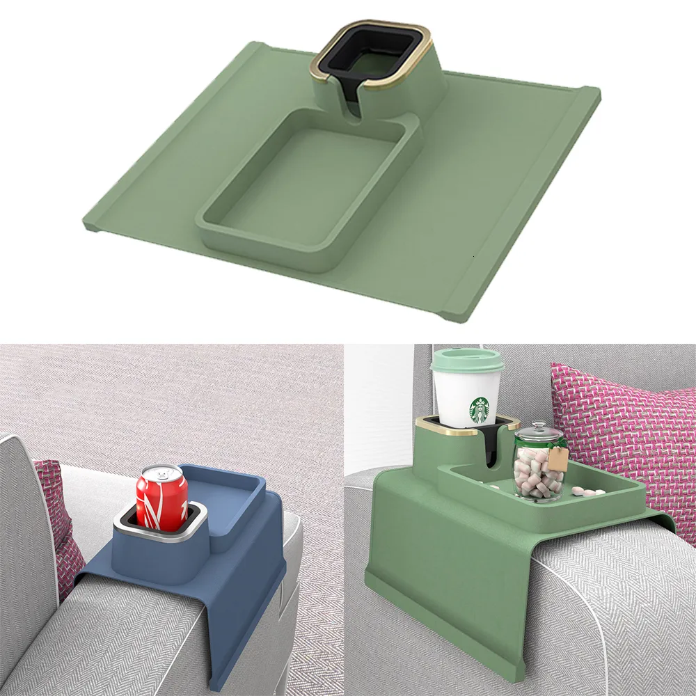 Silicone Sofa Armrest Tray With Anti Slip Silicone Couch Cup