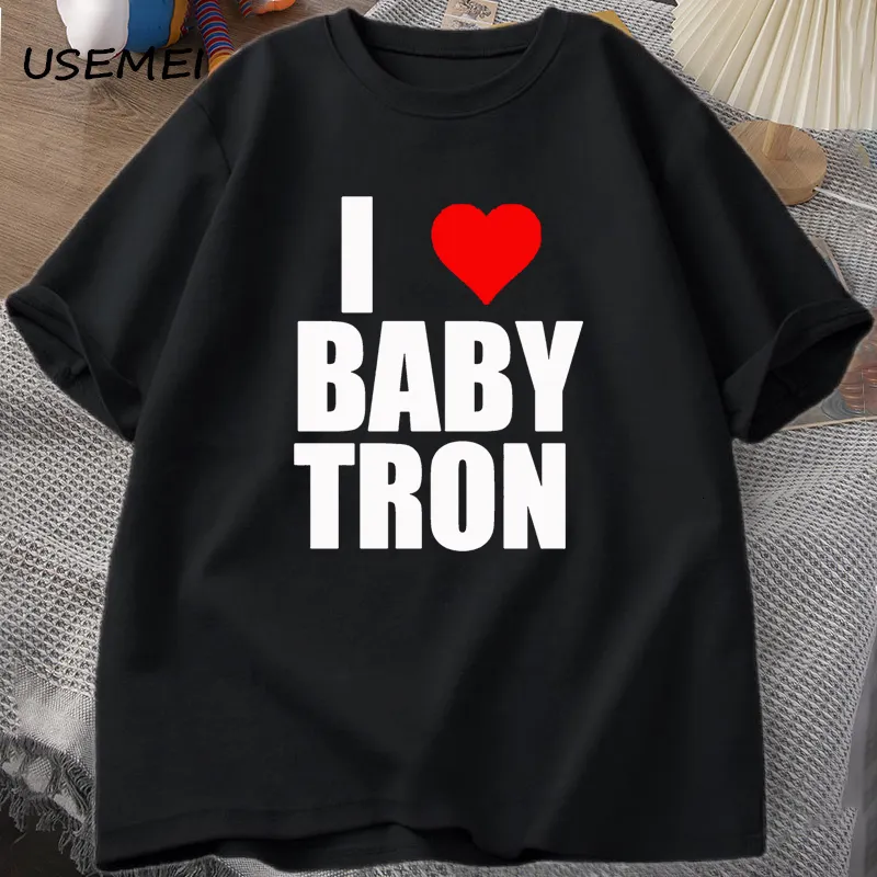 Magliette da uomo I LOVE BABYTRON T Shirt Uomo Rapper TShirt Shittyboyz Streetwear Harajuku Cotone Unisex Casual Manica corta Tee Y2k Oversize 230707