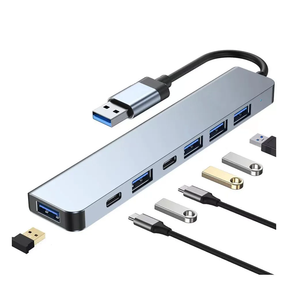 ✓ DHgate USB Type C 스플리터, 7 In 1 멀티 포트 어댑터 : USB 3.0 허브, USB A USB C 도킹  스테이션을 향상시킵니다. | 인기 상품 확인