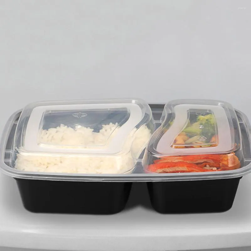 Servies 20 stuks Maaltijdcontainer Wegwerpcontainers Prep Plastic Go Compartiment Pp