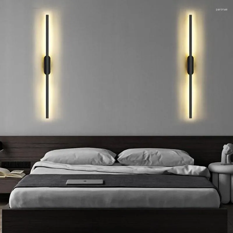 壁ランプ LED アップとダウンモダンなロングライト家庭用寝室の階段リビングルームのソファの背景照明装飾