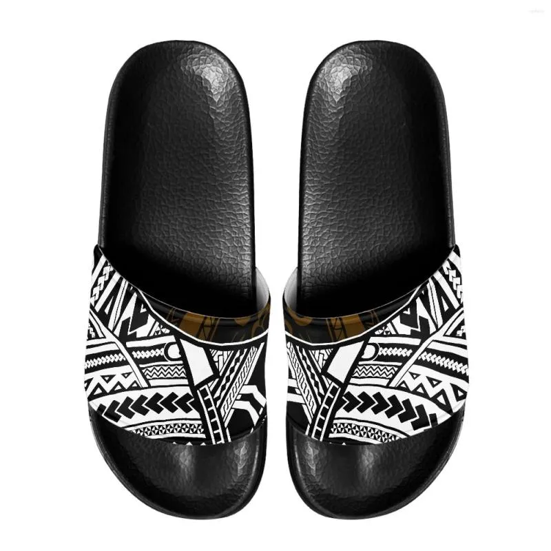 Tofflor Polynesian Tribal Tongan Totem Tatuering Tonga Prints Herr EVA Mjuk sula Dam Sommar Strandsandaler Par Casual Flip