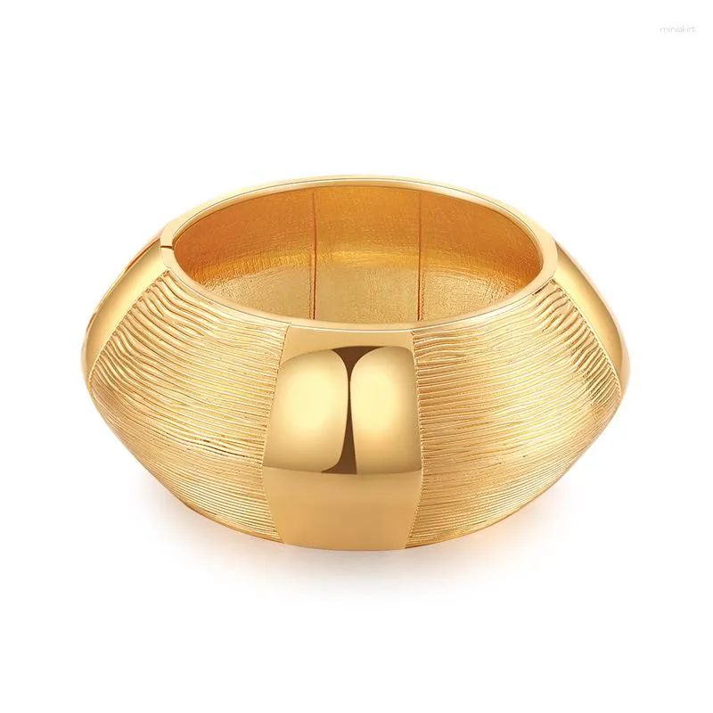 Brazalete Circular de aleación, pulseras grandes, brazaletes para mujer, tendencia geométrica, brazalete para mujer, accesorios de joyería llamativos