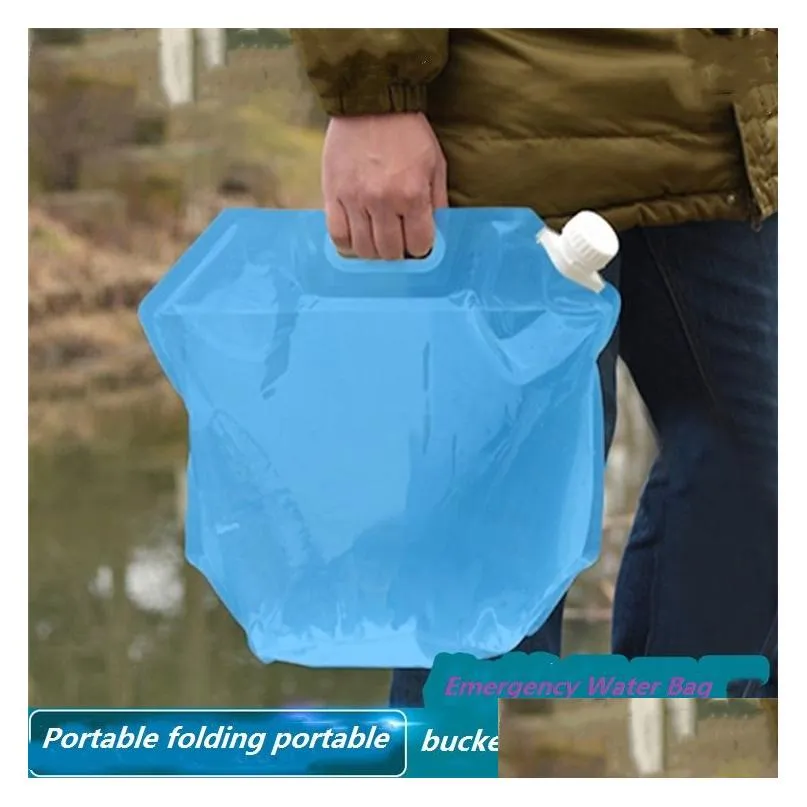 Altro Giardino domestico 5L / 10L Borse per acqua pieghevoli per esterni Borsa per bere pieghevole Contenitore per auto per Cam Escursionismo Picnic Drop Deliv Dhhhv