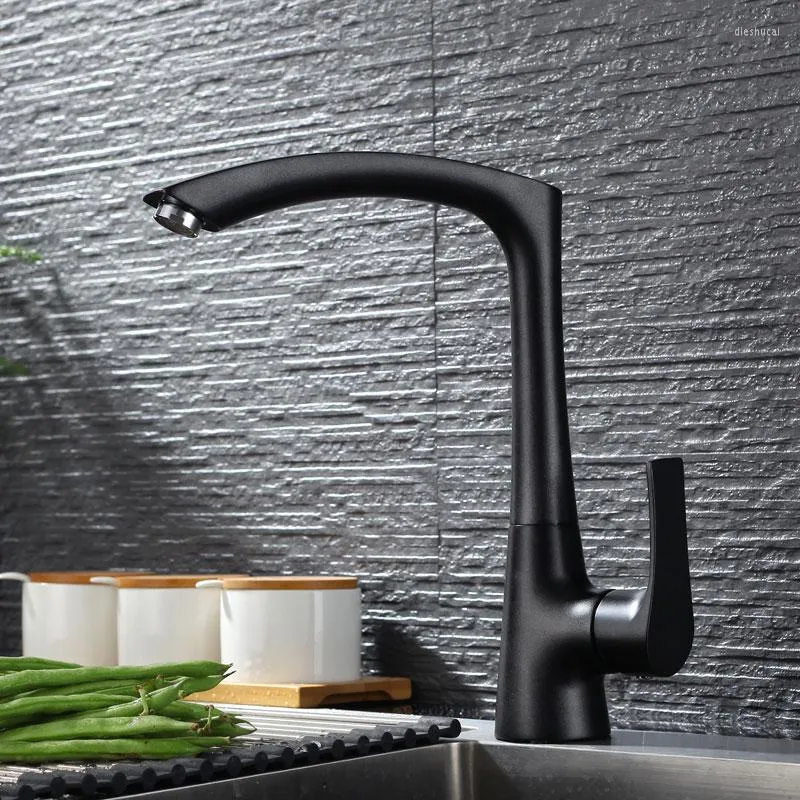 Kitchen Faucets Bathroom Faucet Single Hole Spout Sink Matte Black White Flow Nozzle Cold Water