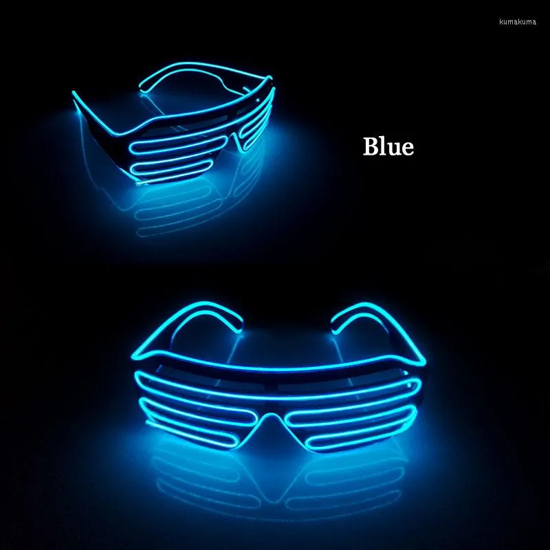 Acessórios para festas Moda Brilhante LED Obturador Óculos de sol Cosplay Acessórios de fantasia Decoração neon Óculos decorativos Óculos para o Halloween