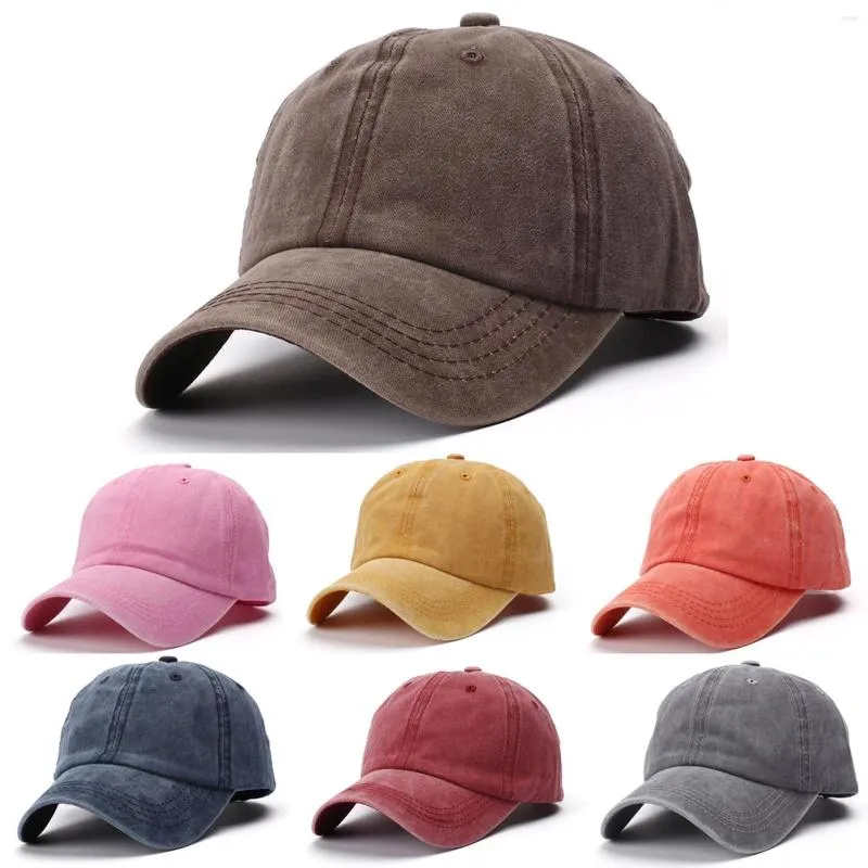 Bonés de bola unissex para crianças casual boné de beisebol sólido ajustável boné lavado verão bebês meninos snapback