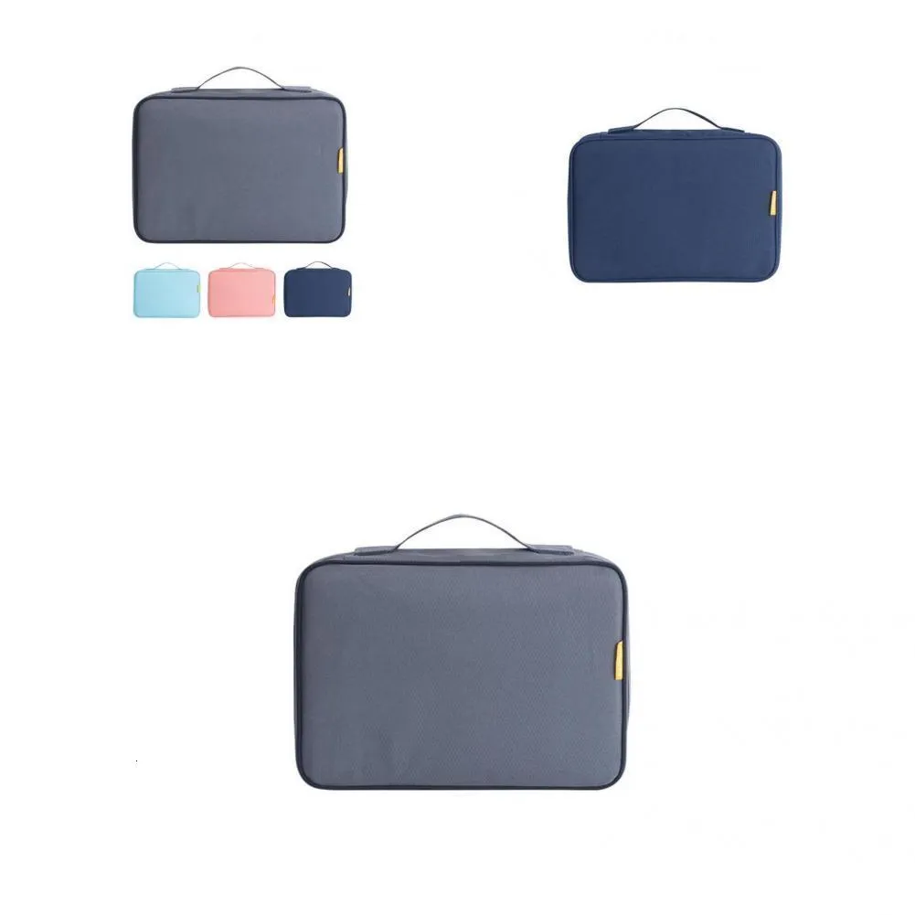 Notepads Tearresistant Durable Portable Compact Document Organizer Smooth Zipper File Bag Waterproof for Office 230706