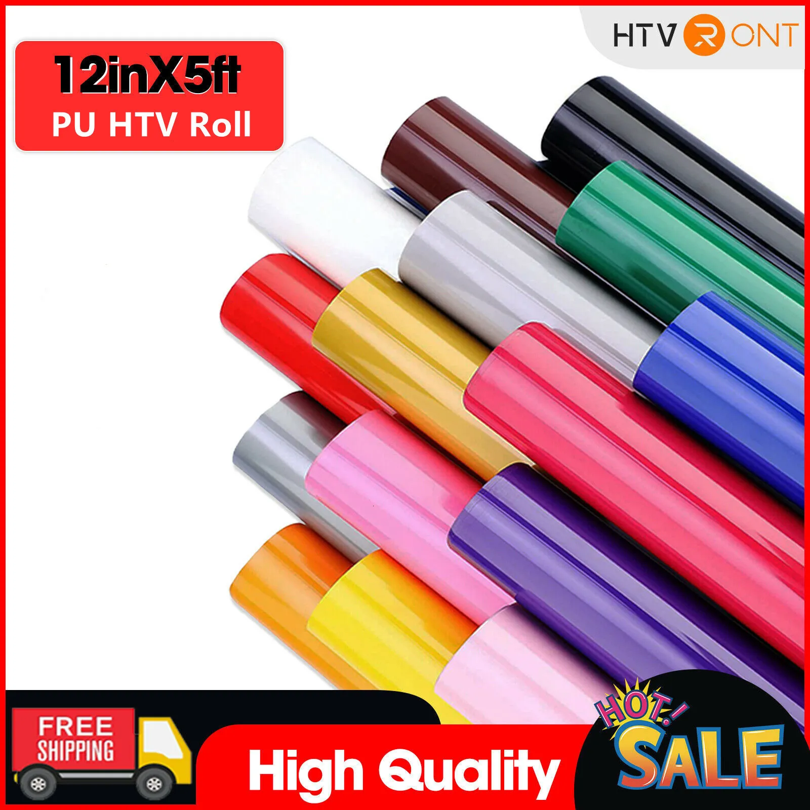 Window Film HTVRONT 12"X 5ft/30x152cm Heat Transfer Matte PU Elastic Vinyl for T-shirt DIY Craft Iron on HTV Roll Film For Printing Clothing 230707