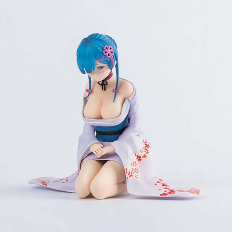 Aksiyon Oyuncak Figürleri 13cm anime Re Life Farklı Dünyada Sıfır Figürden Seksi Aksiyon Figürleri Kimono Kız Model Bebek Koleksiyonu Hediye Oyuncakları